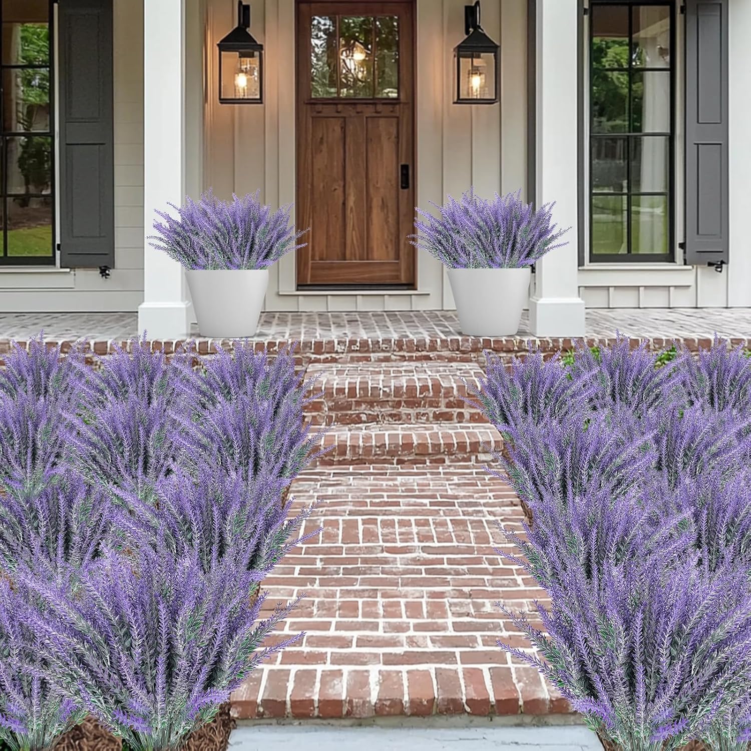 TURNMEON 20 Bundle Artificial Lavender Flowers UV Resistant