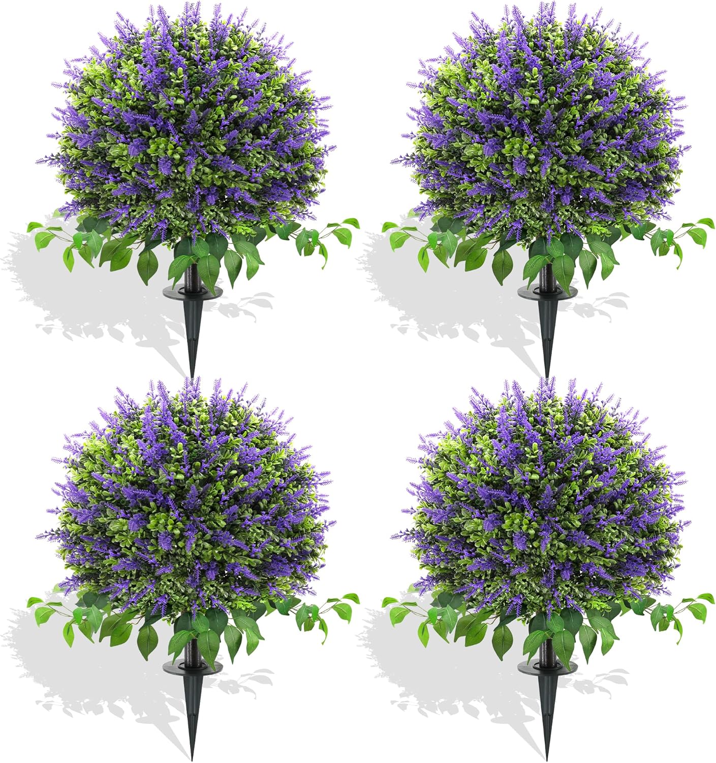 TONAHUTU 28 Artificial Boxwood Lavender Topiary Ball