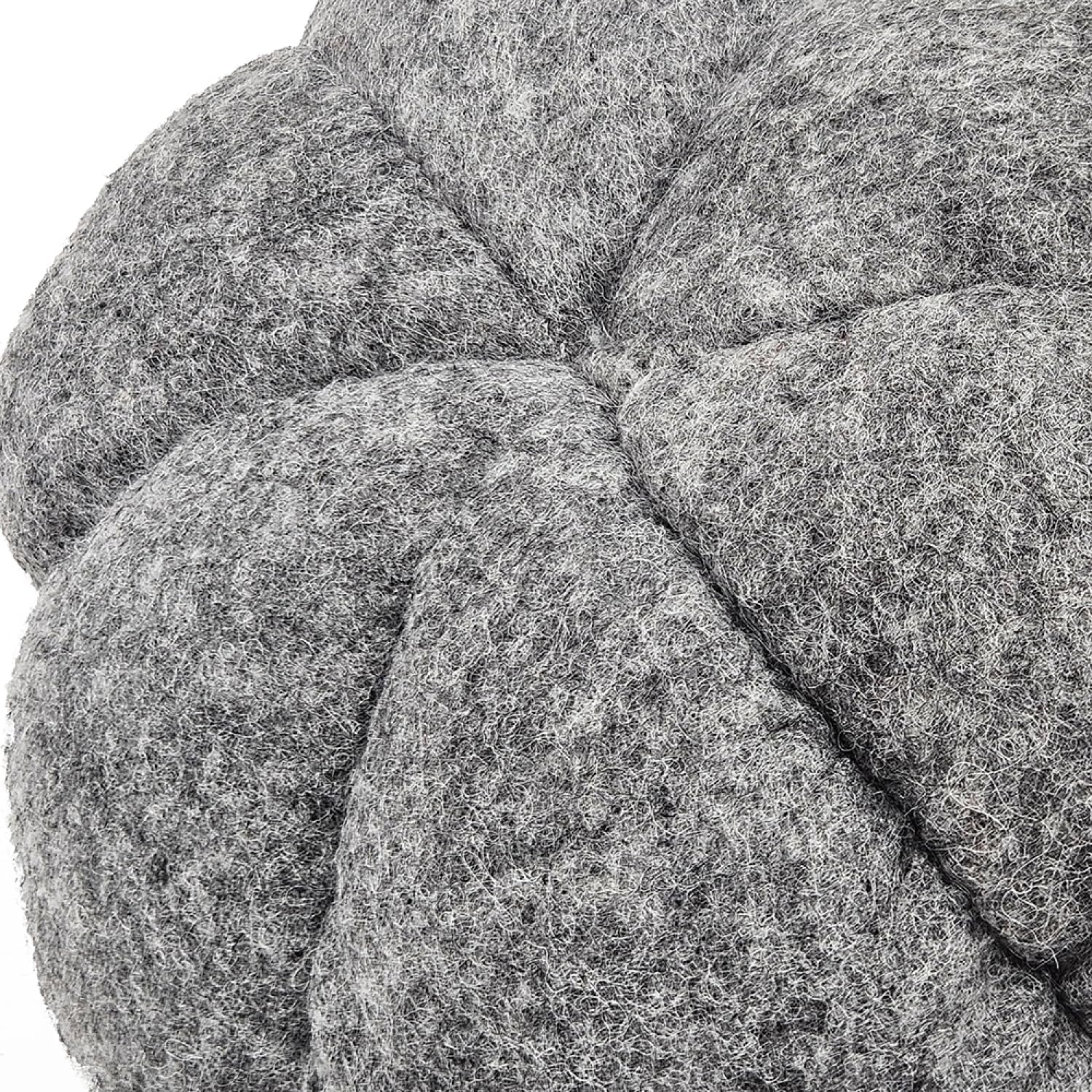 Set of 3 Gray Fabric Pumpkins Fall Decor