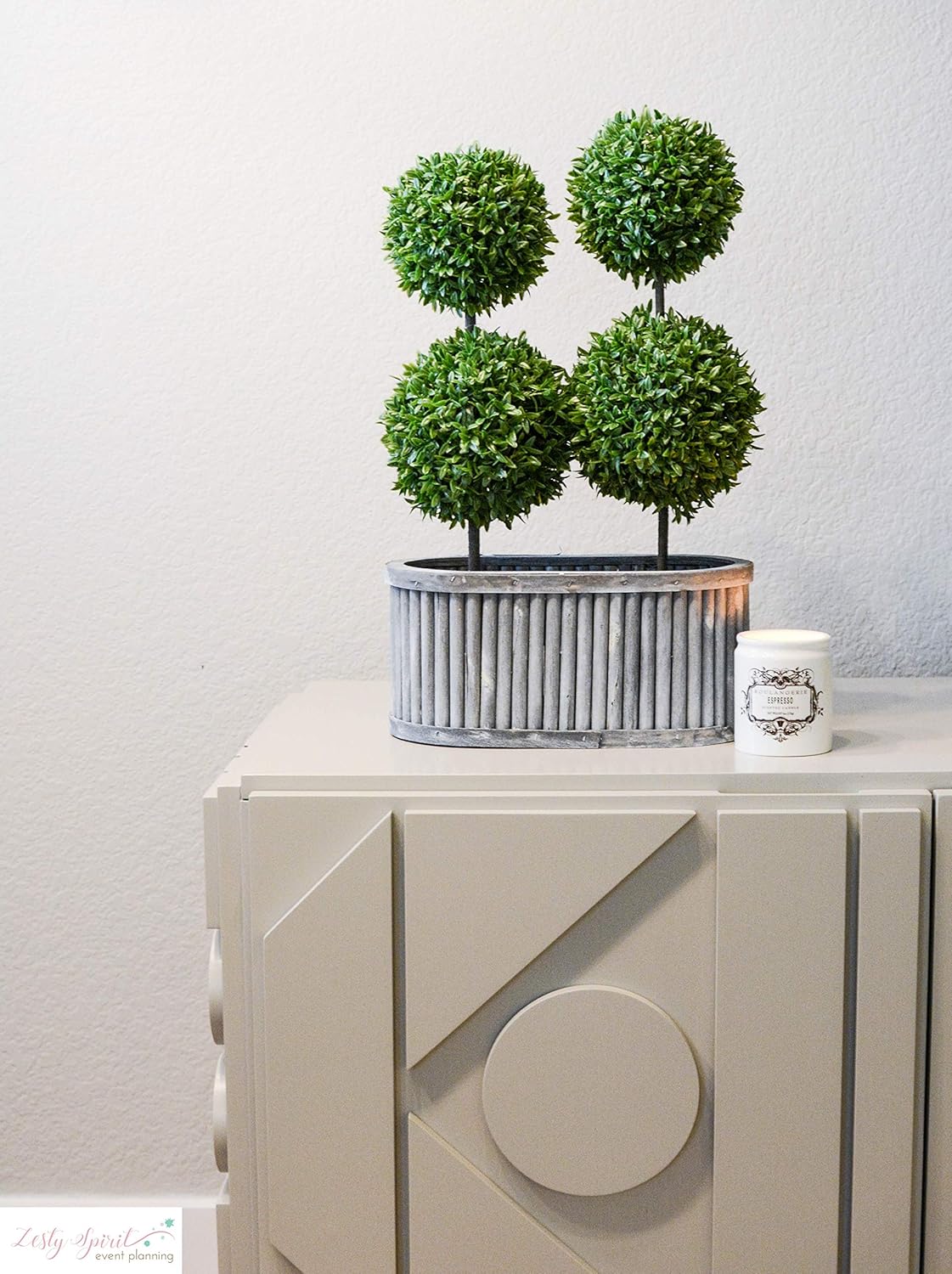 Admired By Nature Artificial Topiary Plants 2 Pack