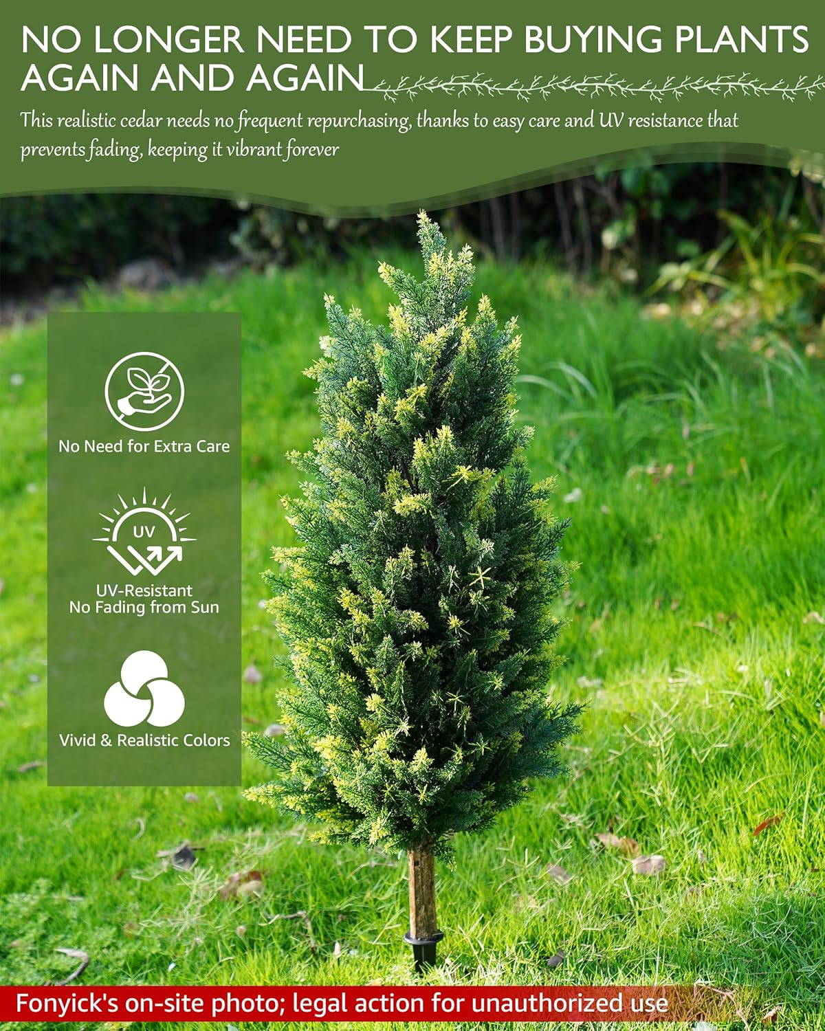 Fonyick Artificial Cypress Topiary Tree Set of 2