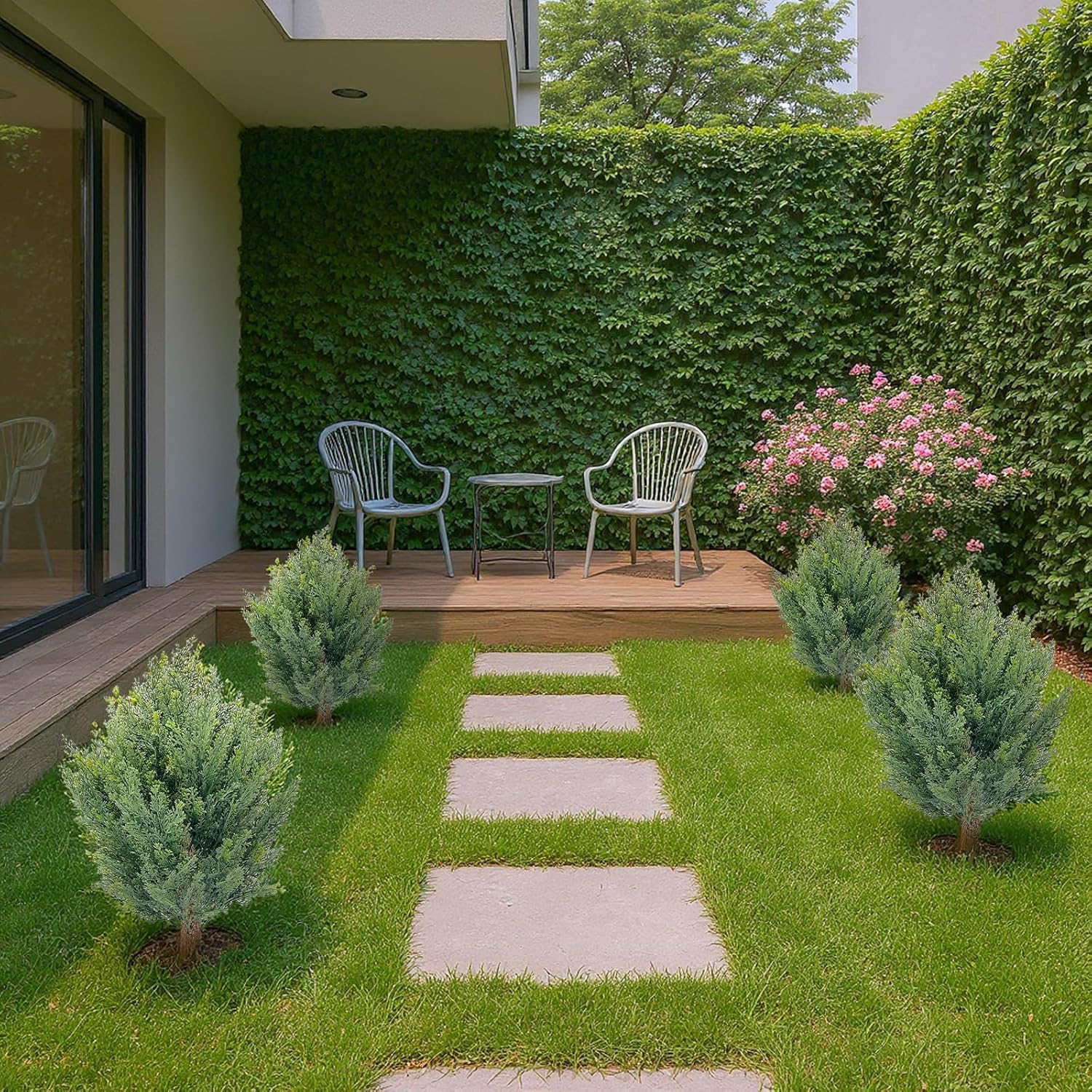 30 Artificial Cypress Topiary Ball Trees Set of 2