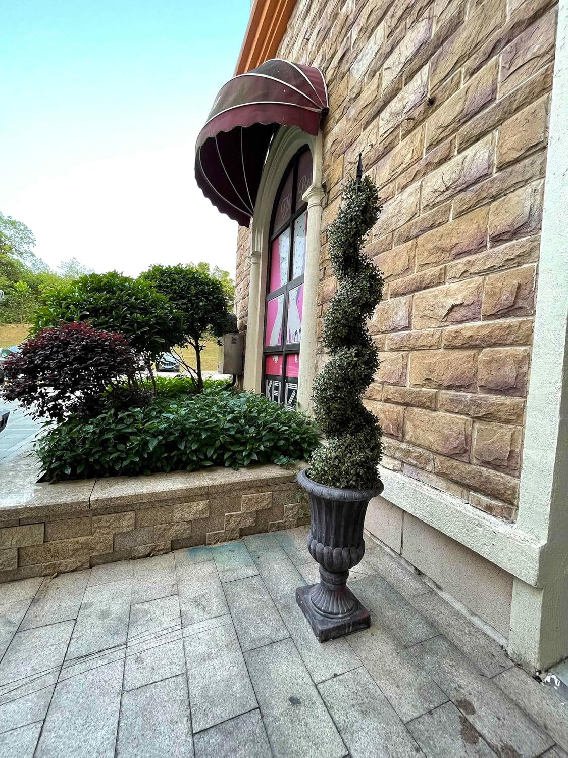 48 Inch Spiral Artificial Topiary Tree Set of 2