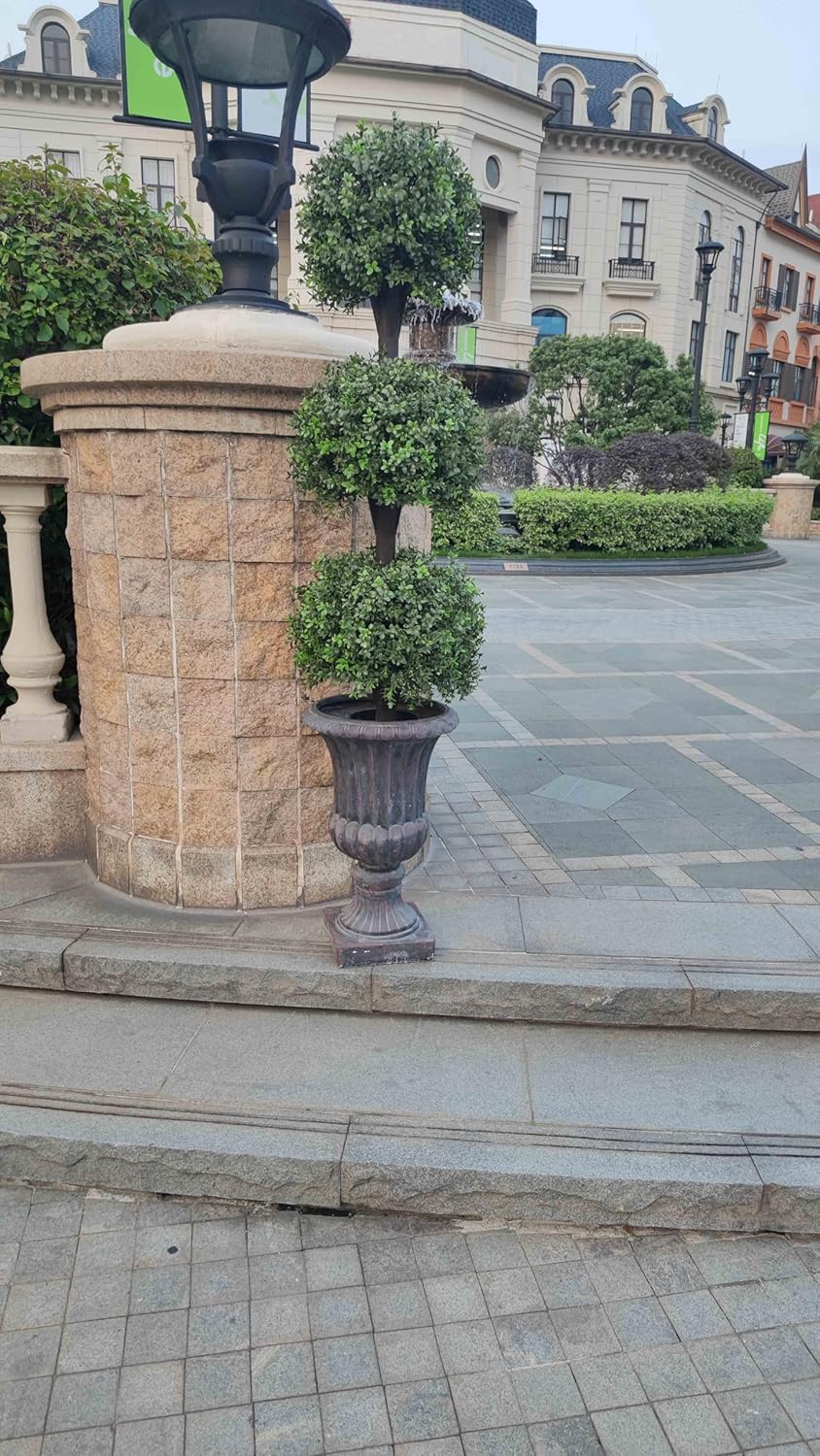 4ft Artificial Boxwood Topiaries UV Resistant 2 Pack