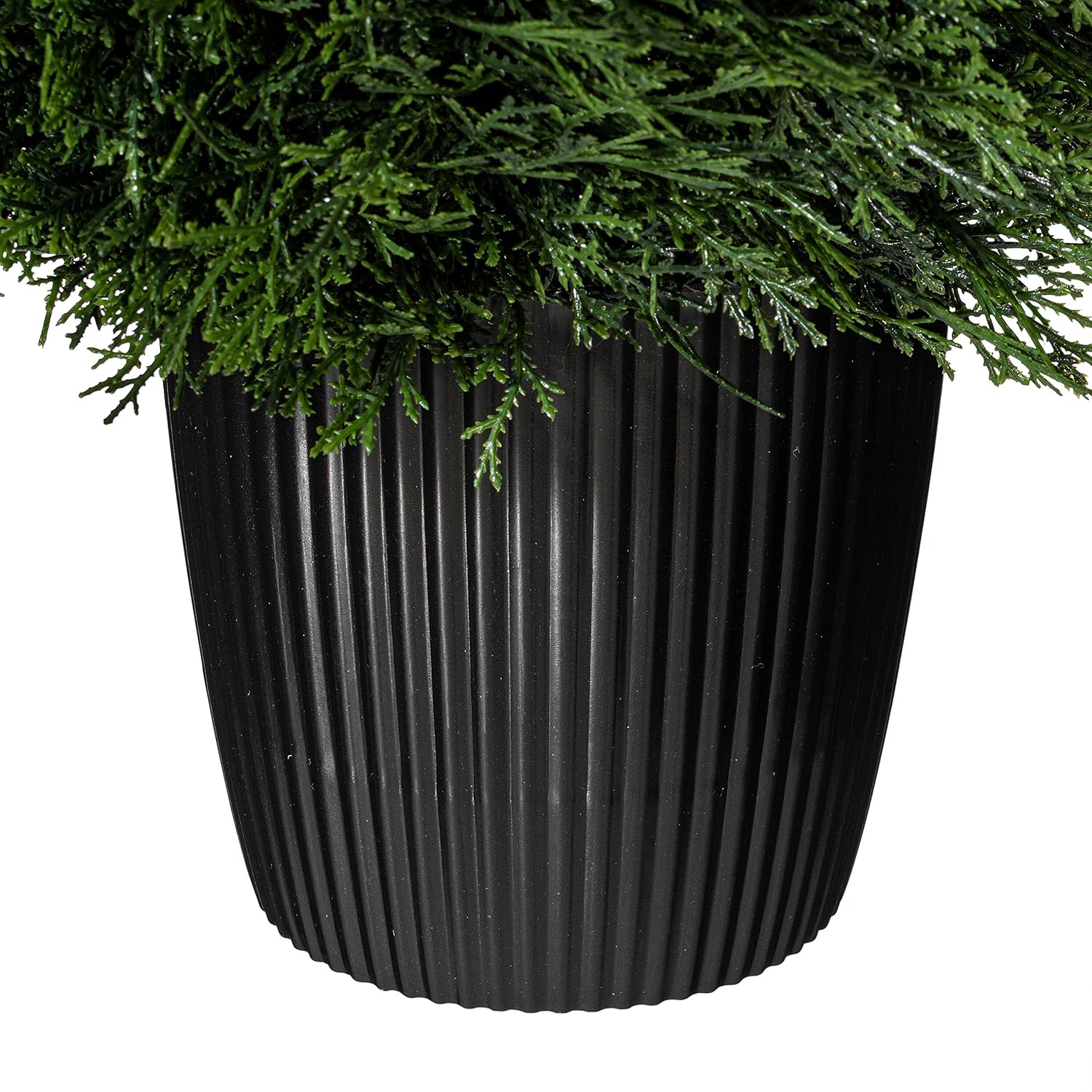 Vickerman 24 Inch Artificial Cedar Topiary Potted Bush
