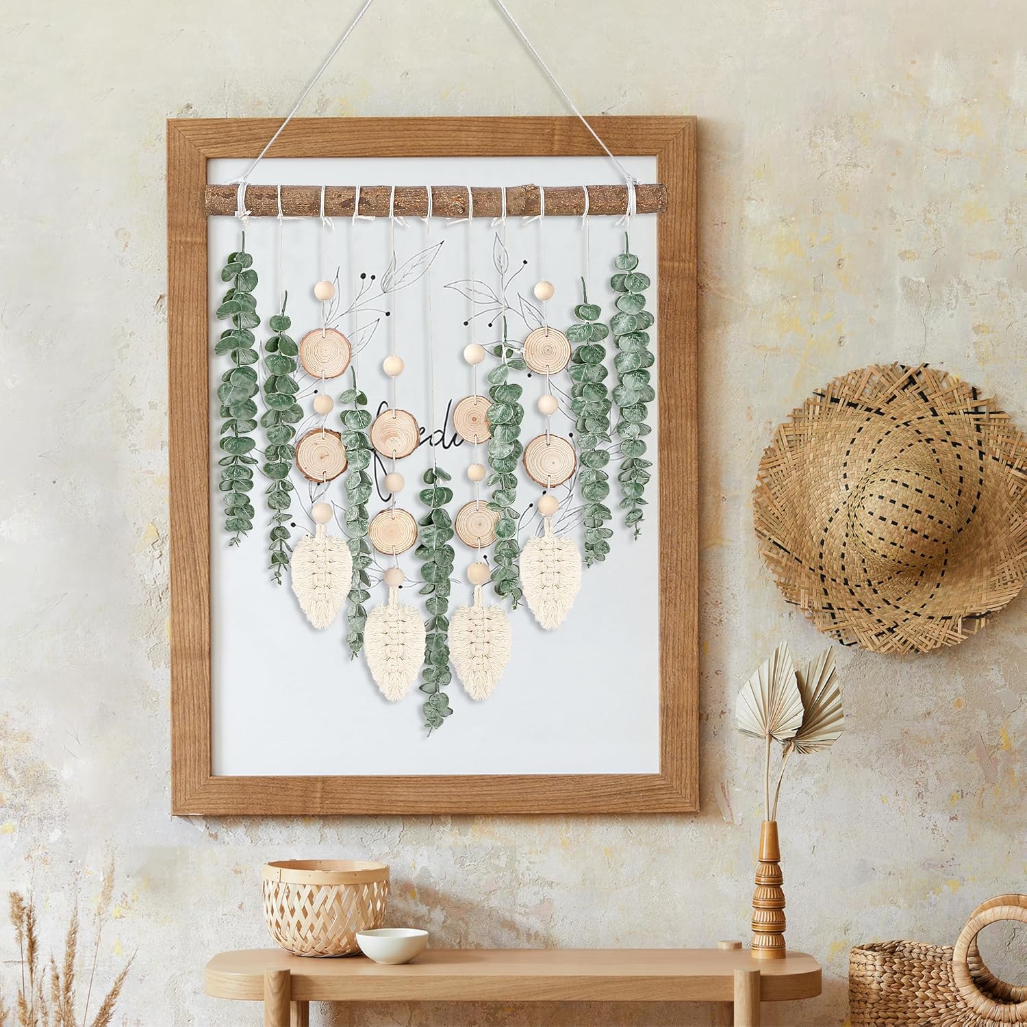 21 Inch Eucalyptus Wall Hanging Decor