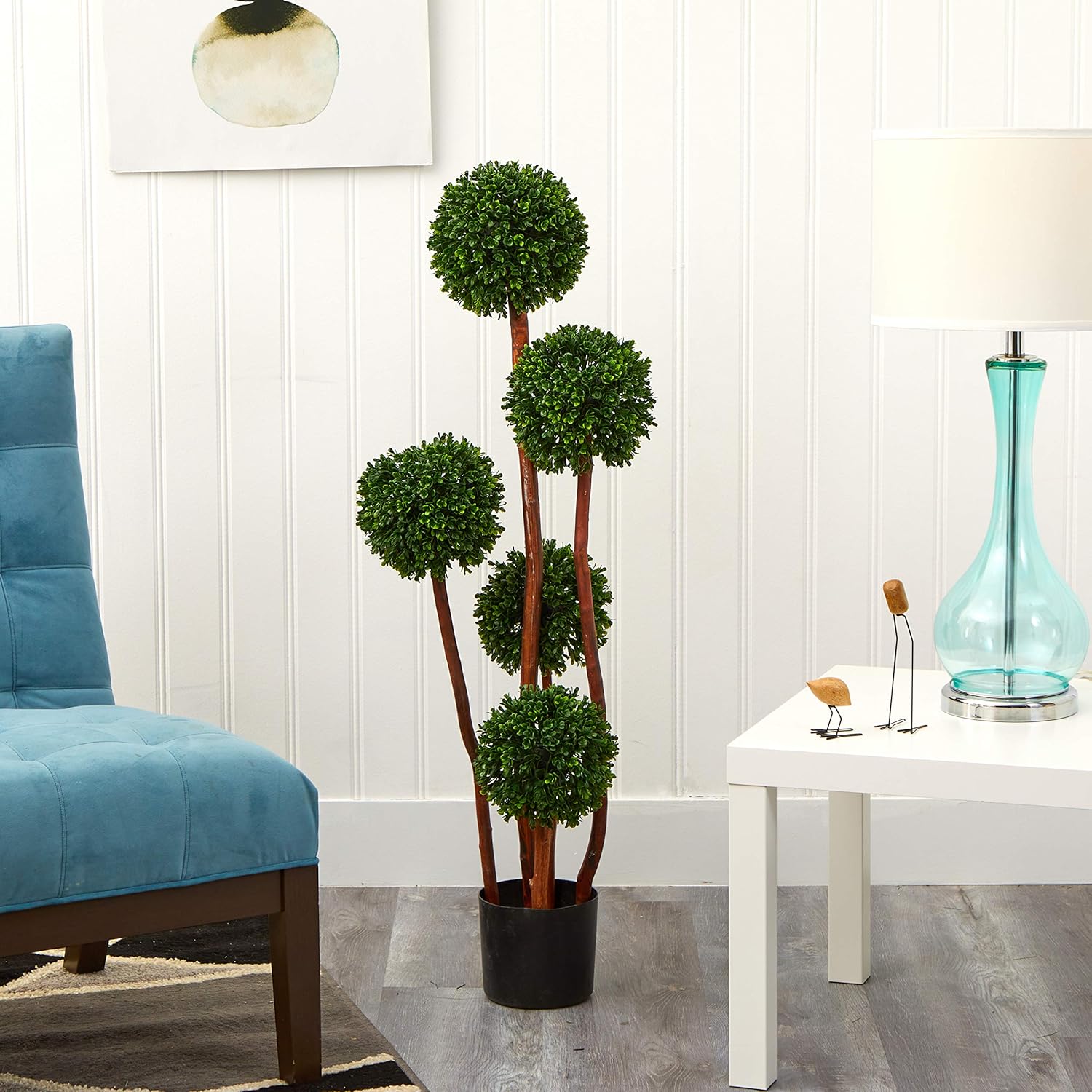 Nearly Natural 4ft Boxwood Topiary UV Resistant