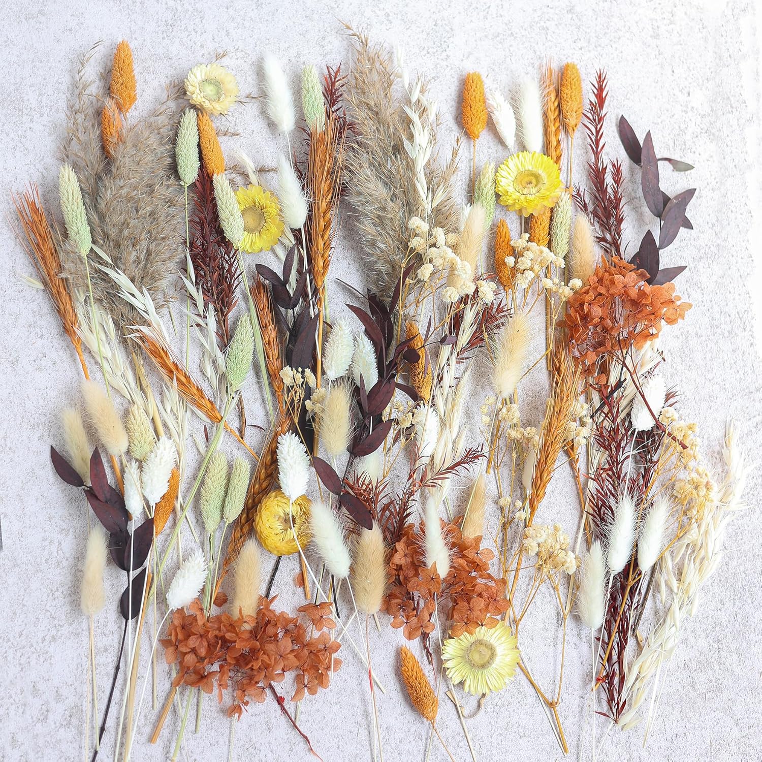 DIY Dried Flower Set with Twine Orange