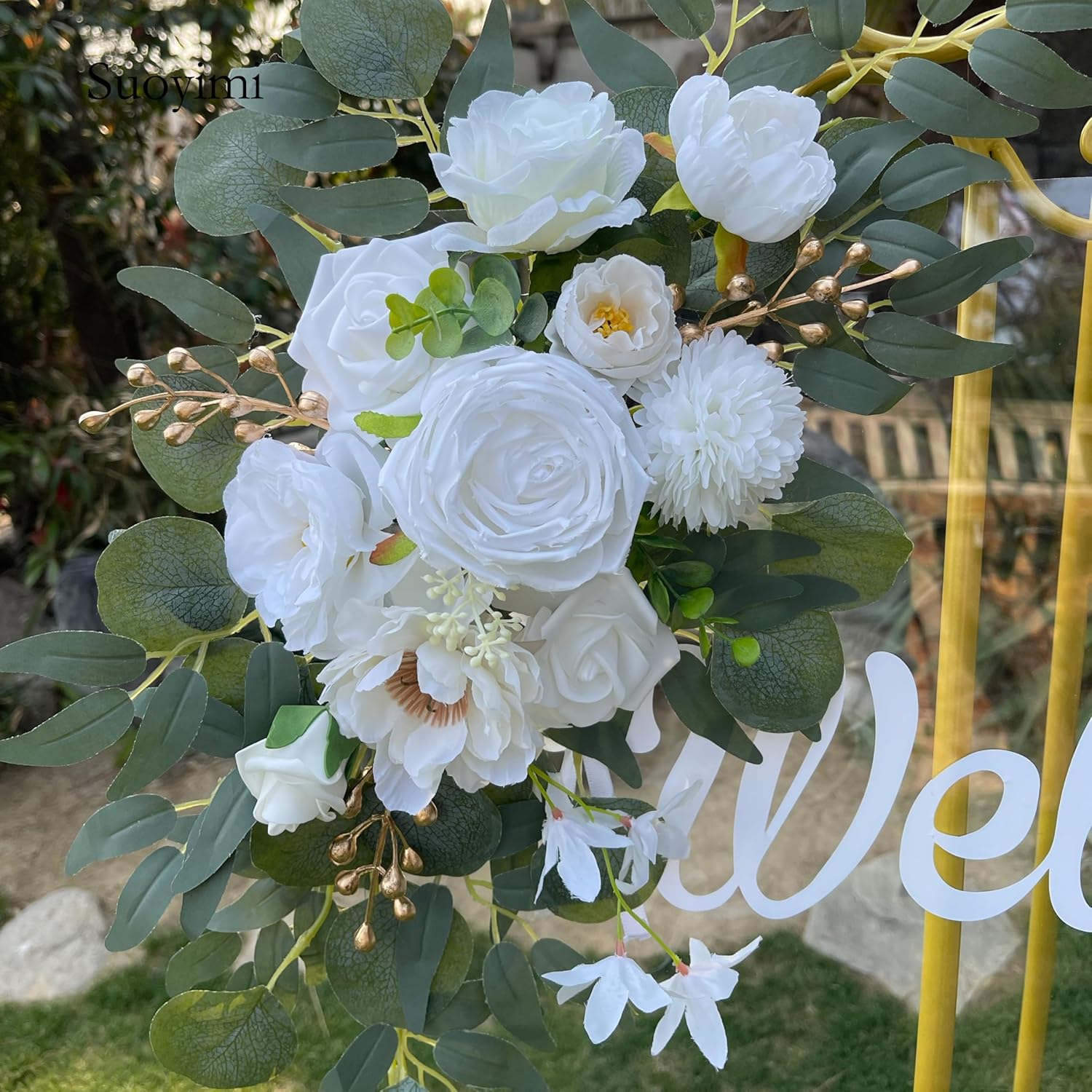 Faux Flower Swag Set of 2 for Wedding Decor