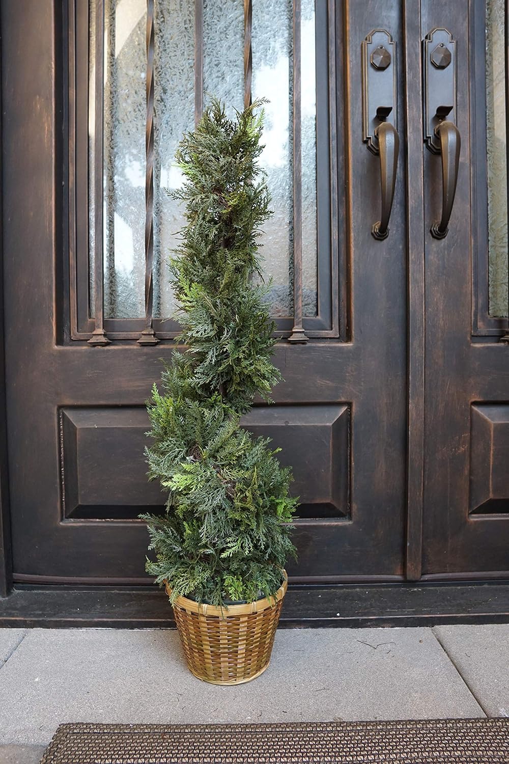 Admired By Nature Artificial Cypress Topiary Tree 36 Inch