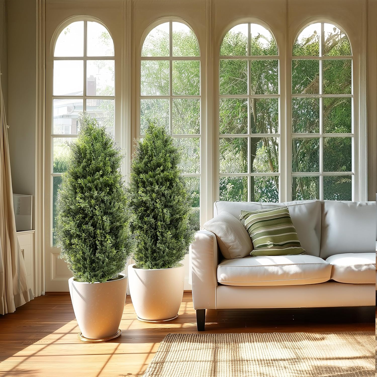 VARD HOME Artificial Topiary Cedar Trees 3ft 2pk