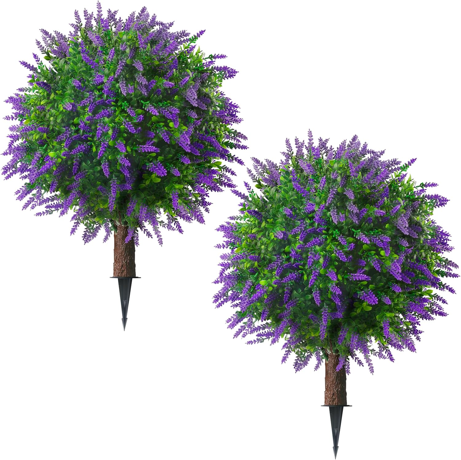 Sunnyglade 255 Inch Artificial Lavender Topiary Set of 2