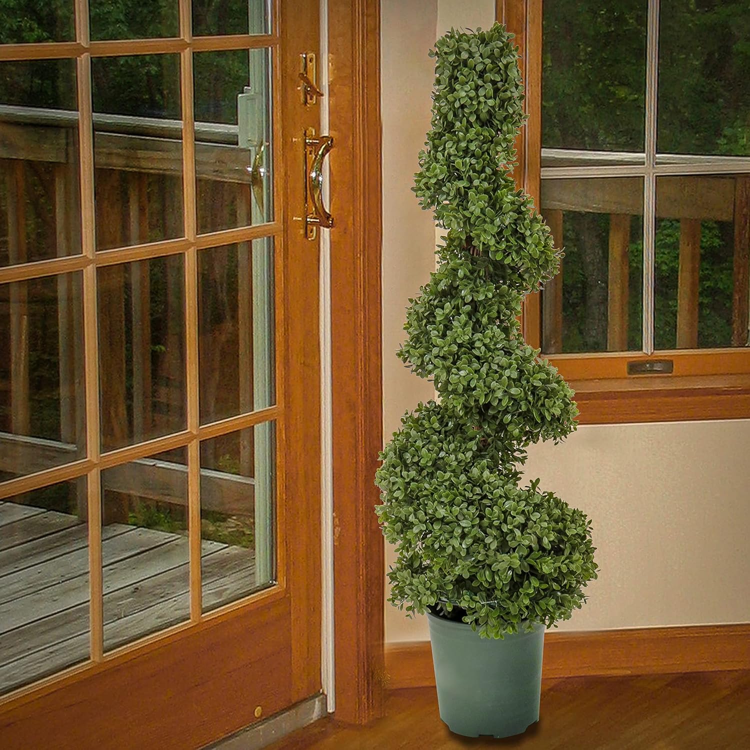 National Tree Company 44 Inch Artificial Boxwood Spiral Topiary