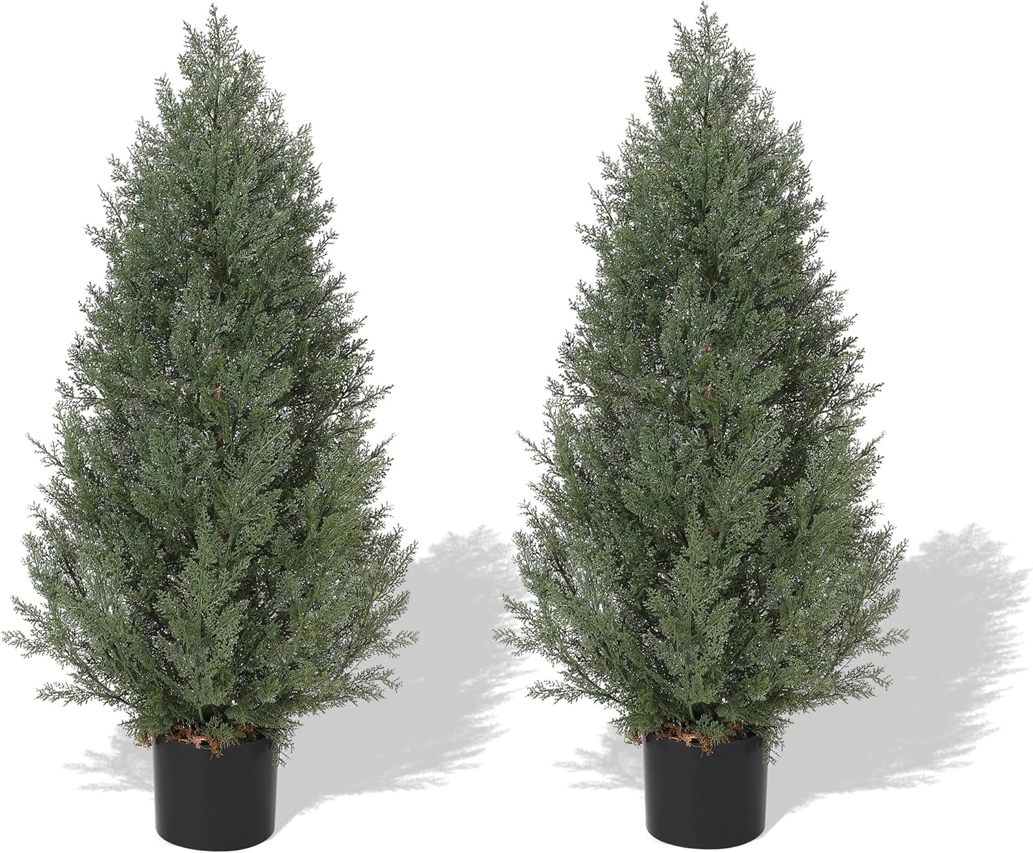 GarveeHome 3 Ft Artificial Cedar Trees Set of 2
