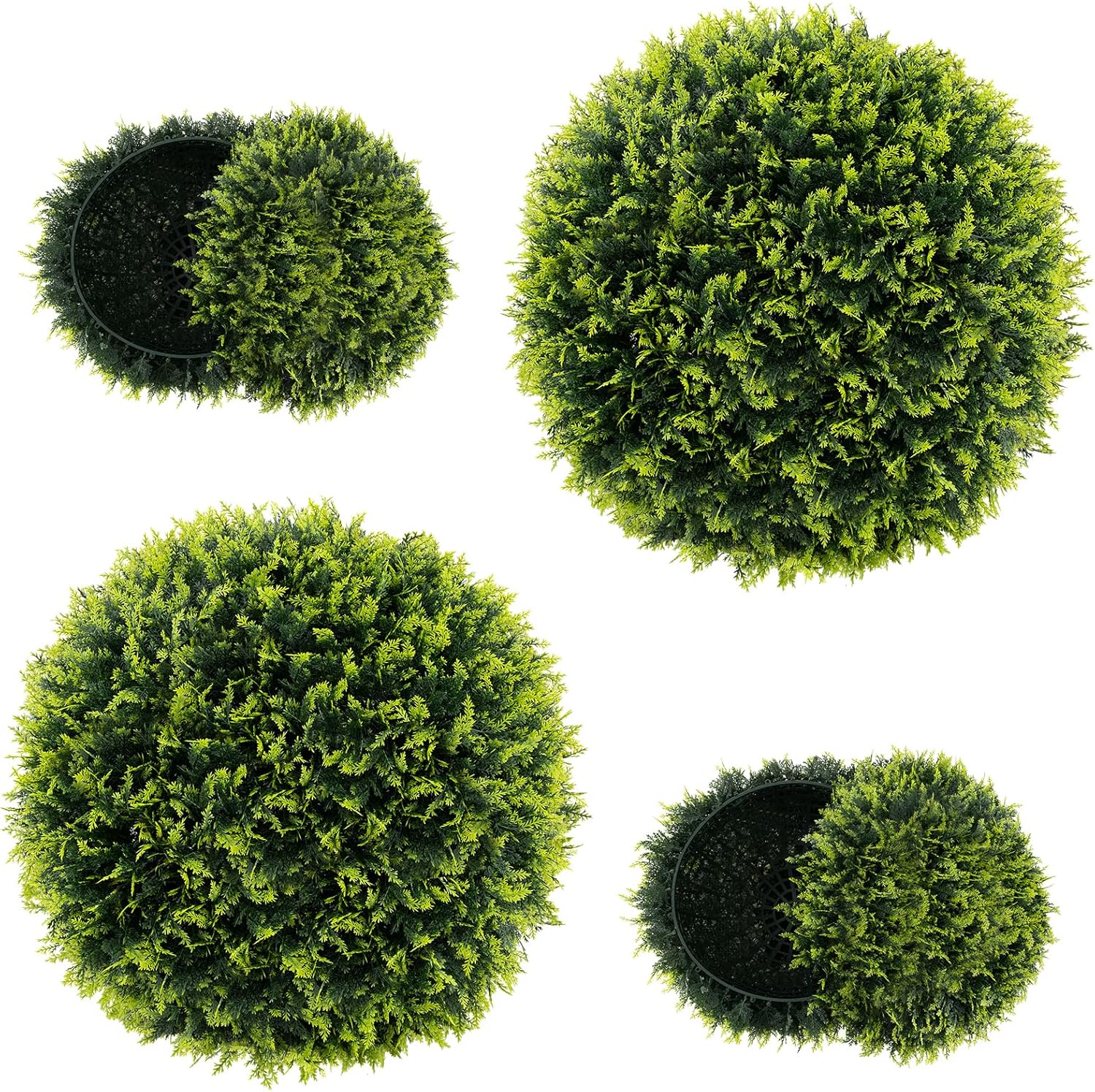 Goplus 22 Inch Artificial Cedar Topiary Ball Set