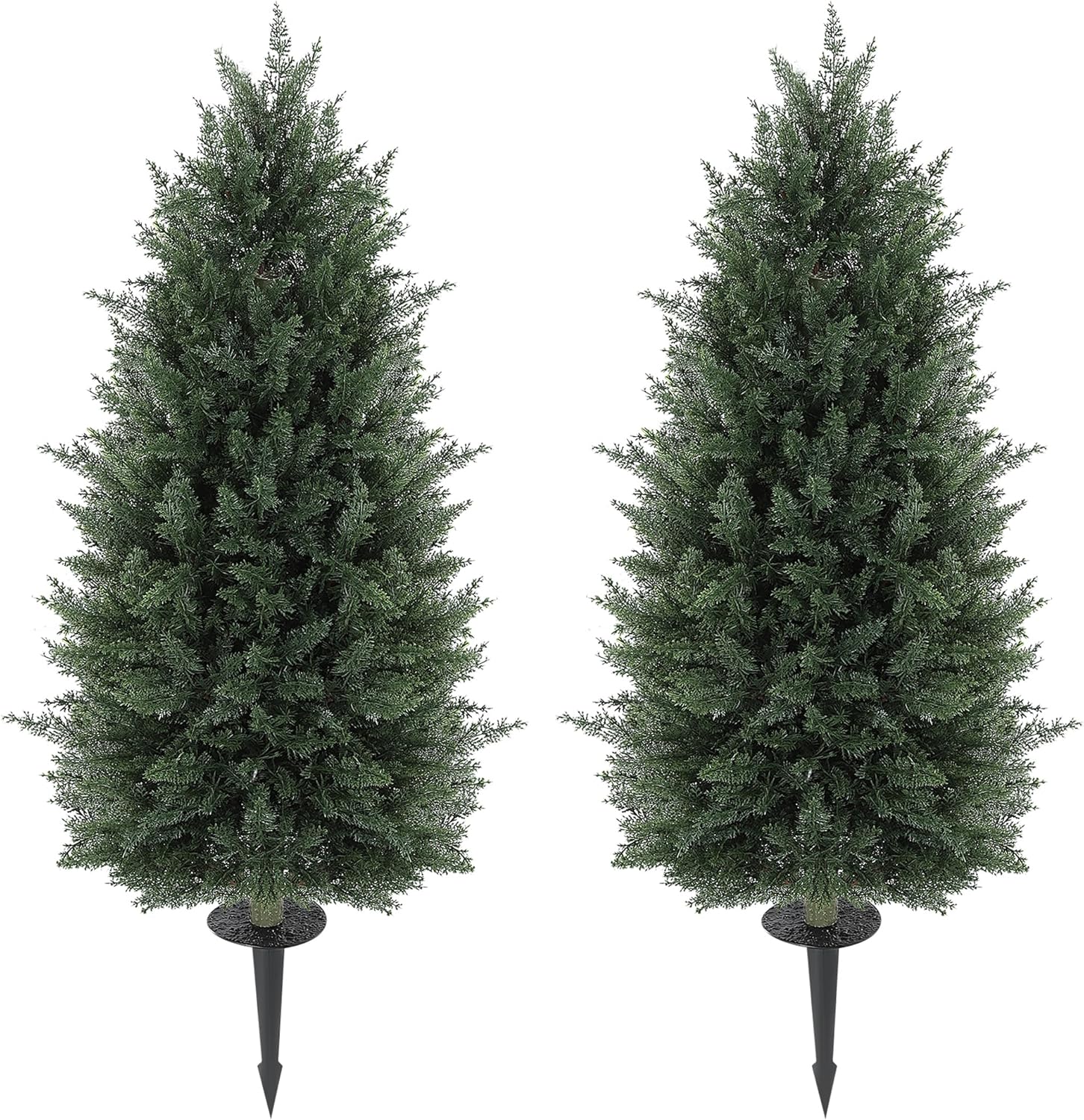HOMCOM 433 Inch Set of 2 Artificial Cedar Trees