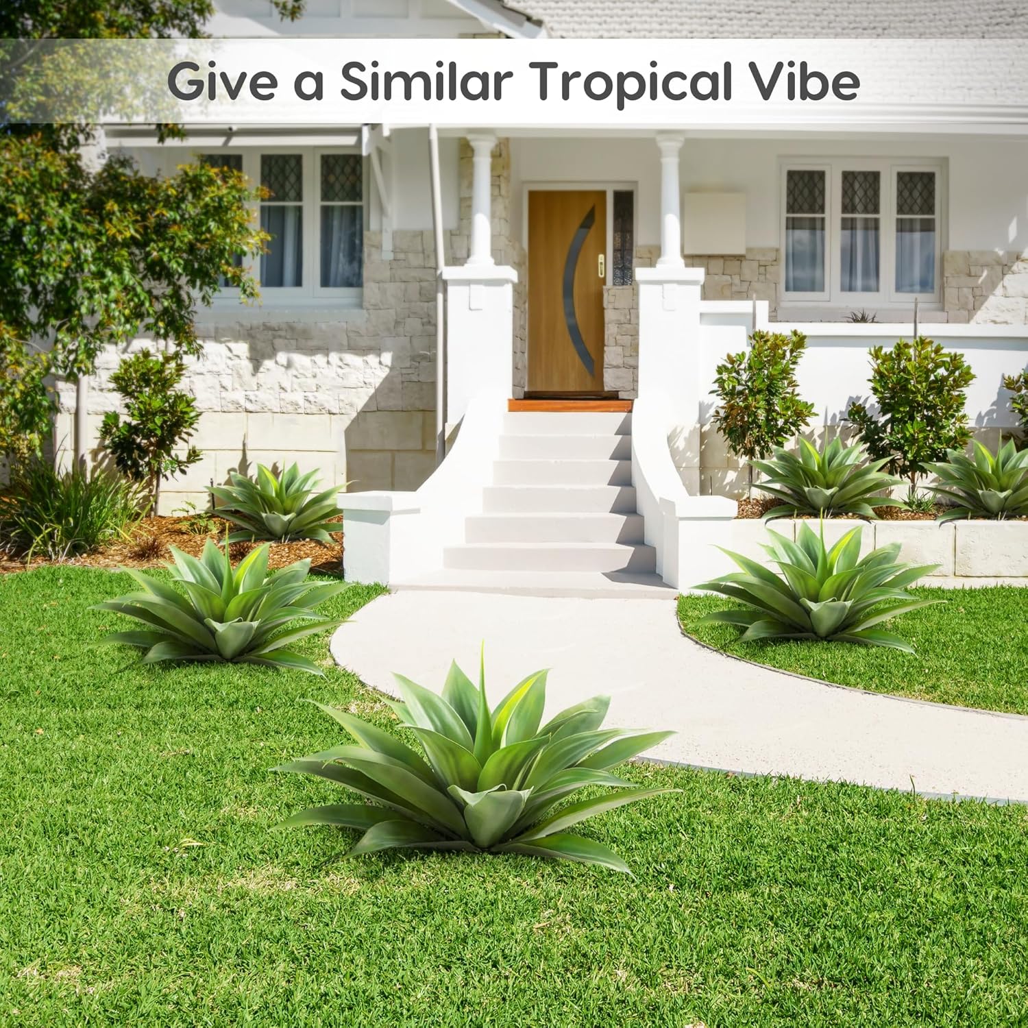 Velener Artificial Agave Plant 28 Inch UV Resistant Decor